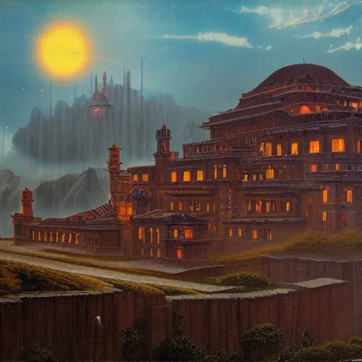 Prompt: menacing secrets of house medici in the style of bruce pennington and jeff easley, 8 k resolution