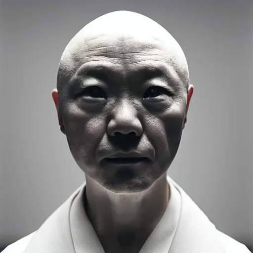 Image similar to expired fuji film portrait of albino tadanobu asano mix, hyperrealism, photorealistic, 8 k, imax quality