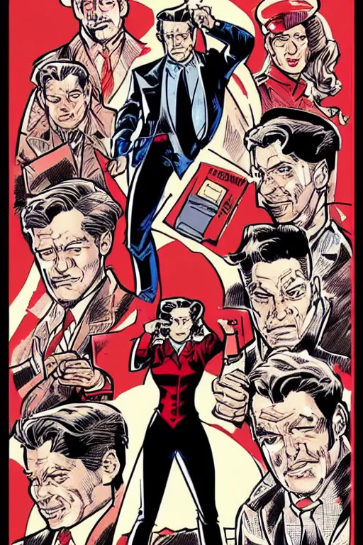 Image similar to Agent carter illustration concept art in the style of Arthur Adams