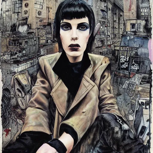 Prompt: post - punk album cover, black, white, pink, psychedelic, new age, magic, enki bilal