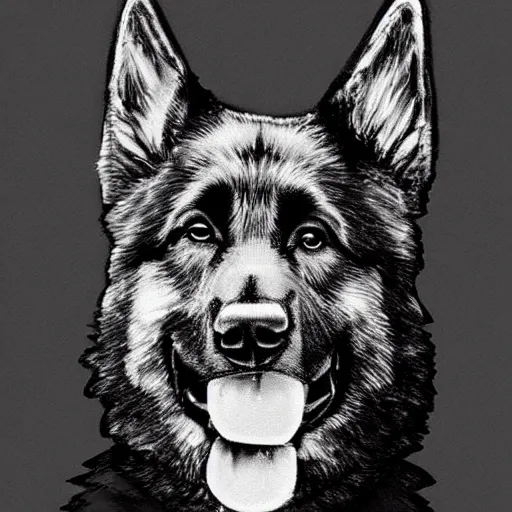 Image similar to German Shepherd Police Officer, digital art, artstation, very detailed, award winning, Furry Art,