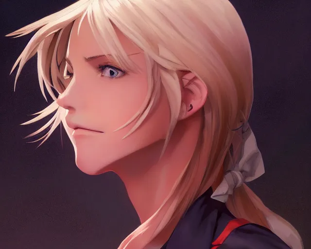 Image similar to full body portrait character concept art, oil painting anime key visual of cameron diaz with scarlet hair, studio lighting delicate features finely detailed perfect face directed gaze, at an ancient city, gapmoe yandere grimdark, trending on pixiv fanbox, painted by greg rutkowski makoto shinkai takashi takeuchi studio ghibli