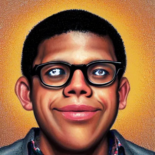 Prompt: Tay Zonday in chocolate rain, by Thomas Kinkade