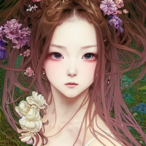 Image similar to a masterpiece ultrarealistic ultradetailed anime portrait of beautiful anime girl in bunny costume baroque renaissance. medium shot, intricate, elegant, by stanley artgerm lau, wlop, alphonse mucha, rossdraws, andrei riabovitchev, yoshitaka amano. in style of hayao miyazaki. flower background my james jeand and takashi murakami.