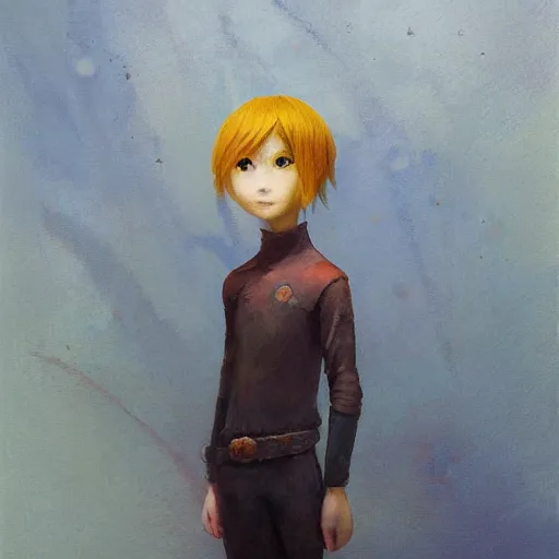 Prompt: a portrait of ezreal league of legends by shaun tan