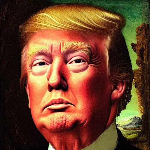 Prompt: ‘Portrait of Donald Trump, renaissance painting’