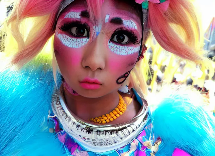 Image similar to a selfi photo of the most beautiful ganguro in harajuku, photorealistic, 8K HD