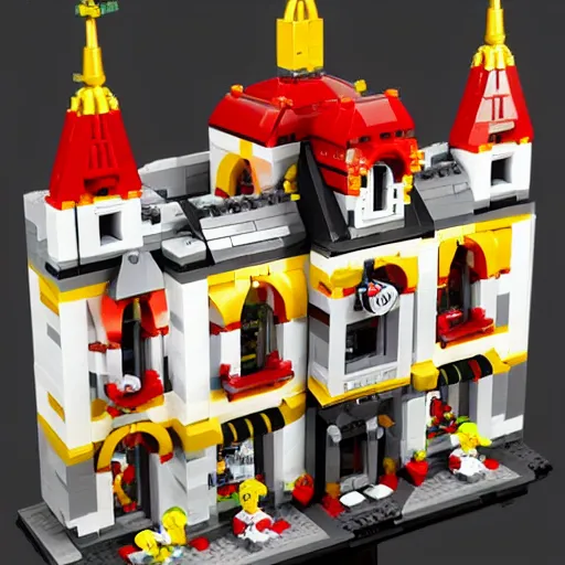 Image similar to ronald mcdonalds castle lego set