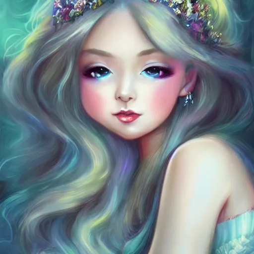 Prompt: realistic beautiful gorgeous natural cute, fantasy, elegant, lovely, princess girl, art drawn full hd, 4 k, highest quality, in artstyle by professional artists wl,