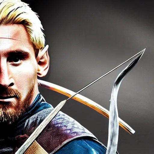 Prompt: messi as legolas in lord of the rings movie, hyper detailed, 8 k