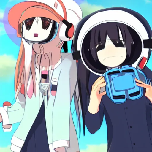 Prompt: Himouto! Umaru-chan wearing a vr headset