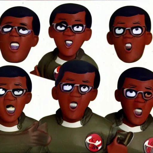 Image similar to steve urkel g. i. joe candid 1 9 8 0 s children's show, detailed facial expressions