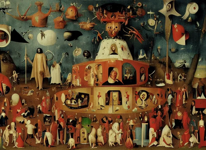 Prompt: still from an art house film by alejandro jodorowsky, hieronymus bosch and wes anderson : : big budget international production by a major studio : : cinemascope, technicolor, 8 k