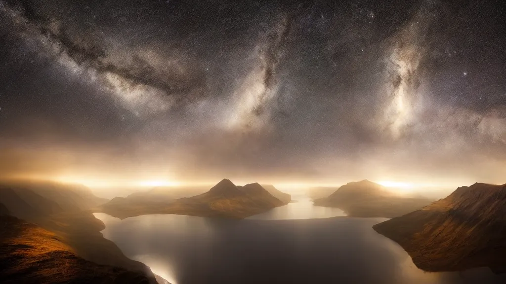Prompt: amazing landscape photo of space by marc adamus, beautiful dramatic lighting
