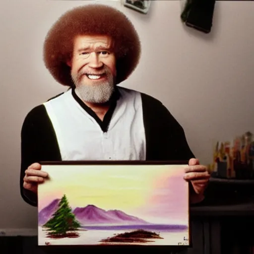 Image similar to bob ross painted by bob ross