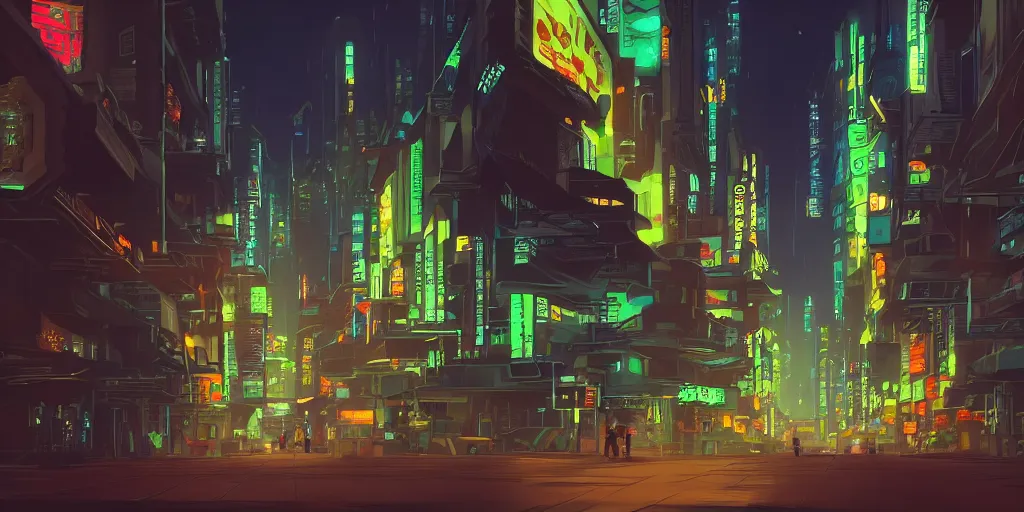 I animated this classic cyberpunk wallpaper.