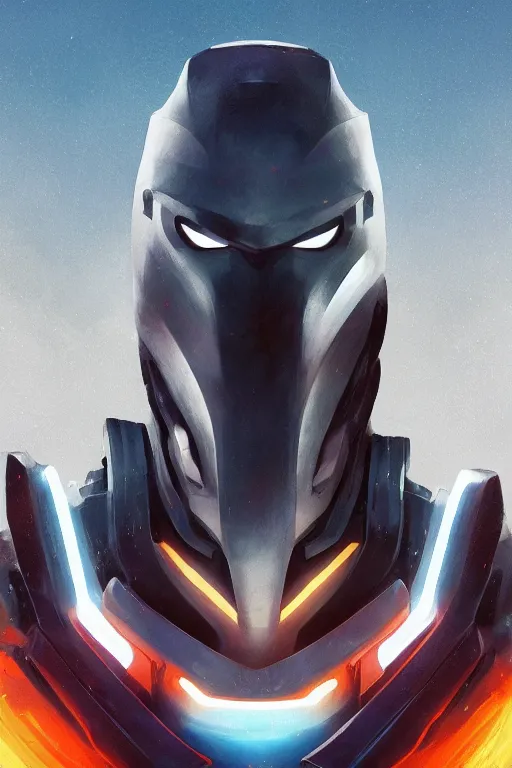 Image similar to epic mask helmet robot ninja portrait stylized as fornite style game design fanart by concept artist gervasio canda, behance hd by jesper ejsing, by rhads, makoto shinkai and lois van baarle, ilya kuvshinov, rossdraws global illumination radiating a glowing aura global illumination ray tracing hdr render in unreal engine 5