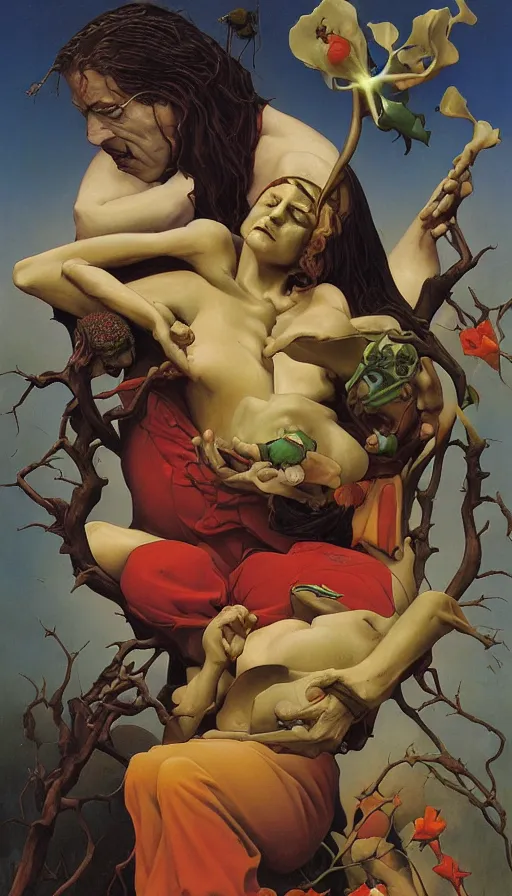 Image similar to life and death mixing together, by thomas blackshear