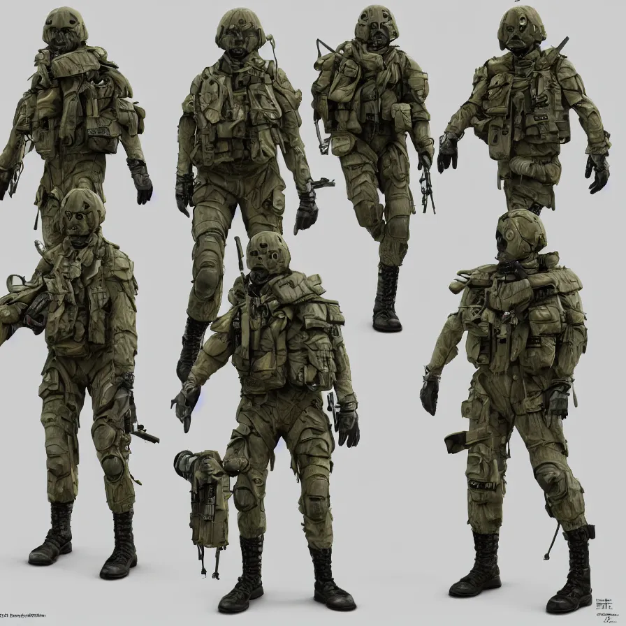 Image similar to suited beings, 4 limbs and civilized behavior, military soldier behavior, photorealistic rendering, hyperdetailed