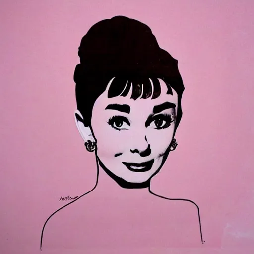 Prompt: audrey hepburn art by donatello