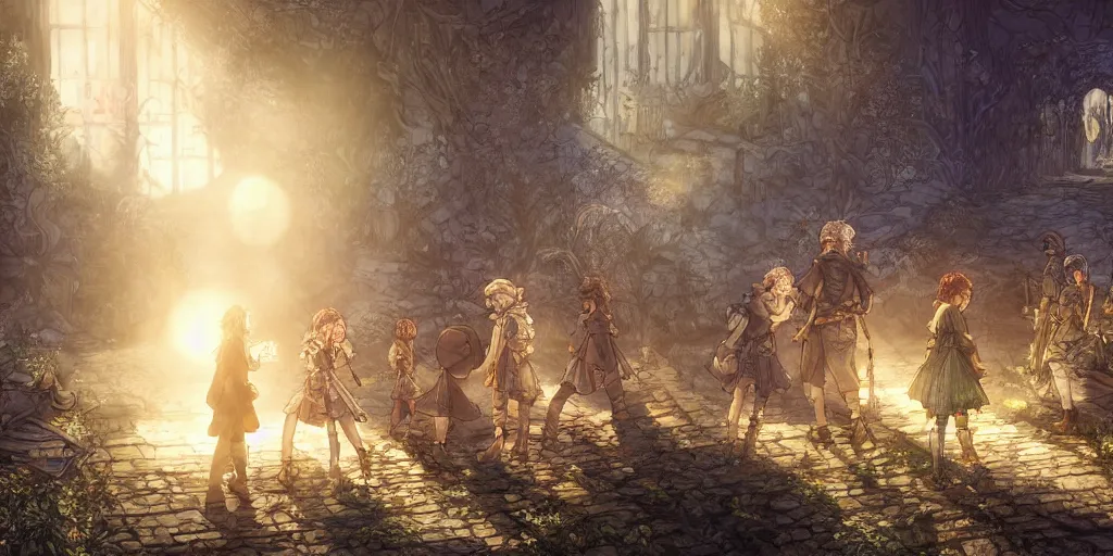 Image similar to it came as a joyous daybreak to end the long night of their captivity. ultrafine highly detailed colorful illustration, intricate linework, sharp focus, octopath traveler, final fantasy, unreal engine highly rendered, global illumination, radiant light, intricate environment