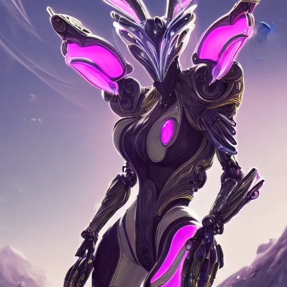 Image similar to highly detailed exquisite fanart, of a beautiful female warframe, but as an anthropomorphic robot dragon, sitting on a soft green sofa, with robot dragon head, off-white plated armor, bright Fuchsia skin, full body shot, epic cinematic shot, realistic, professional digital art, high end digital art, DeviantArt, artstation, Furaffinity, 8k HD render, epic lighting, depth of field