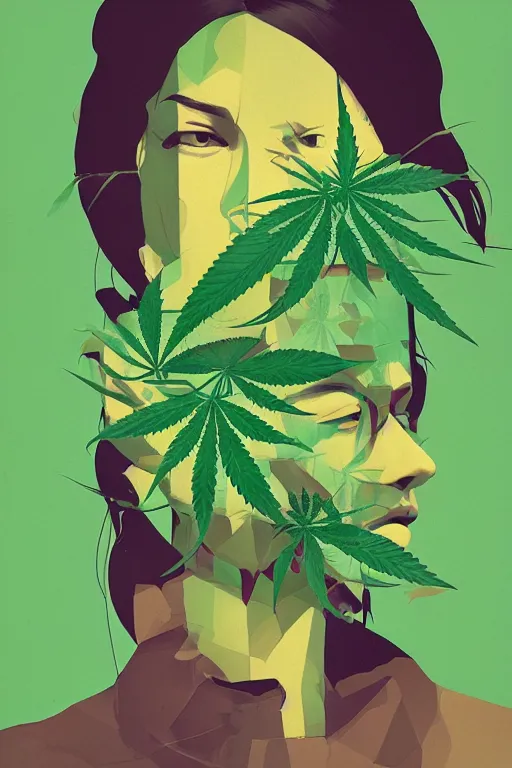 Image similar to marijuana profile picture by sachin teng, miami, organic painting, asymmetrical, interesting, marijuana smoke, matte paint, hard edges, energetic, 3 d shapes, smoke, green, masterpiece