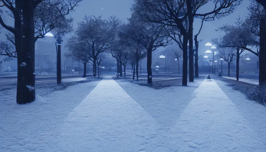 Image similar to Model Runway Walkway Catwalk inside Snowy Blizzard Winter Landscape, Wallpaper, Artstation, Trending on Artstation, Hyperrealistic, Hyperdetailed, Unreal Engine 5, UE5, Concept Art, Octane, Redshift, 8k
