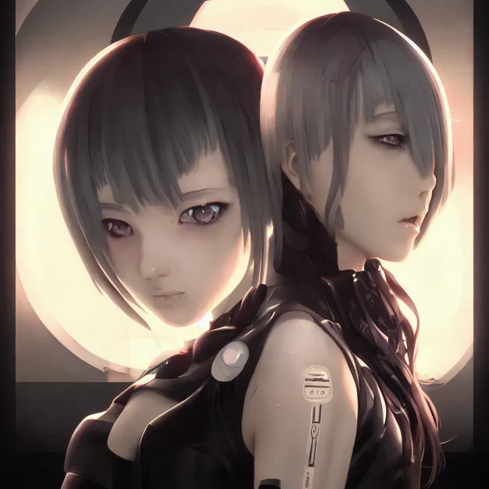 Image similar to symmetrical gorgeous anime girl cyborg - by tom bagshaw, by ilya kuvshinov, rtx rendering, octane render 1 2 8 k, maya, extreme high intricate details by wlop, digital anime art by ross tran, medium shot, close up shot, composition by sana takeda, dramatic lighting by greg rutkowski, 8 k, trending on artstation