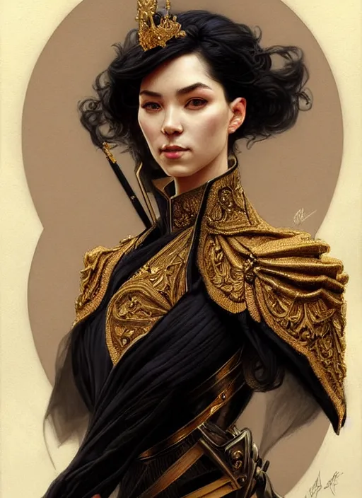 Image similar to portrait of supreme leader kitty, royalty, extravagant, lord, full body, military uniform, fantasy, intricate, elegant, beautiful, highly detailed, charcoal, centered, dark, smokey, digital painting, artstation, concept art, art by artgerm and greg rutkowski and alphonse mucha