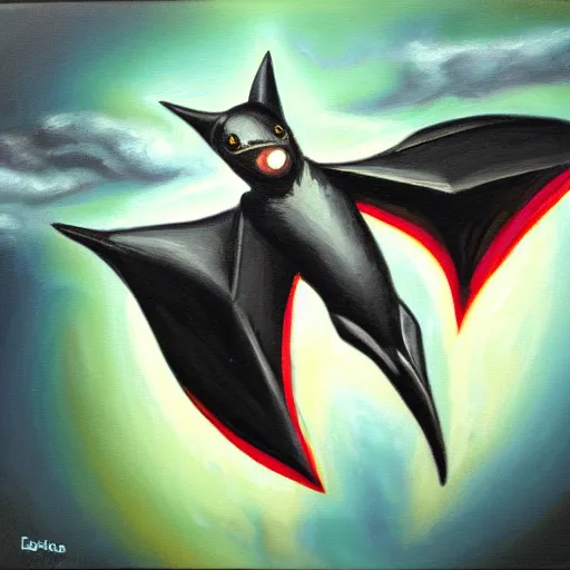 Image similar to Oil painting of the lightning bat