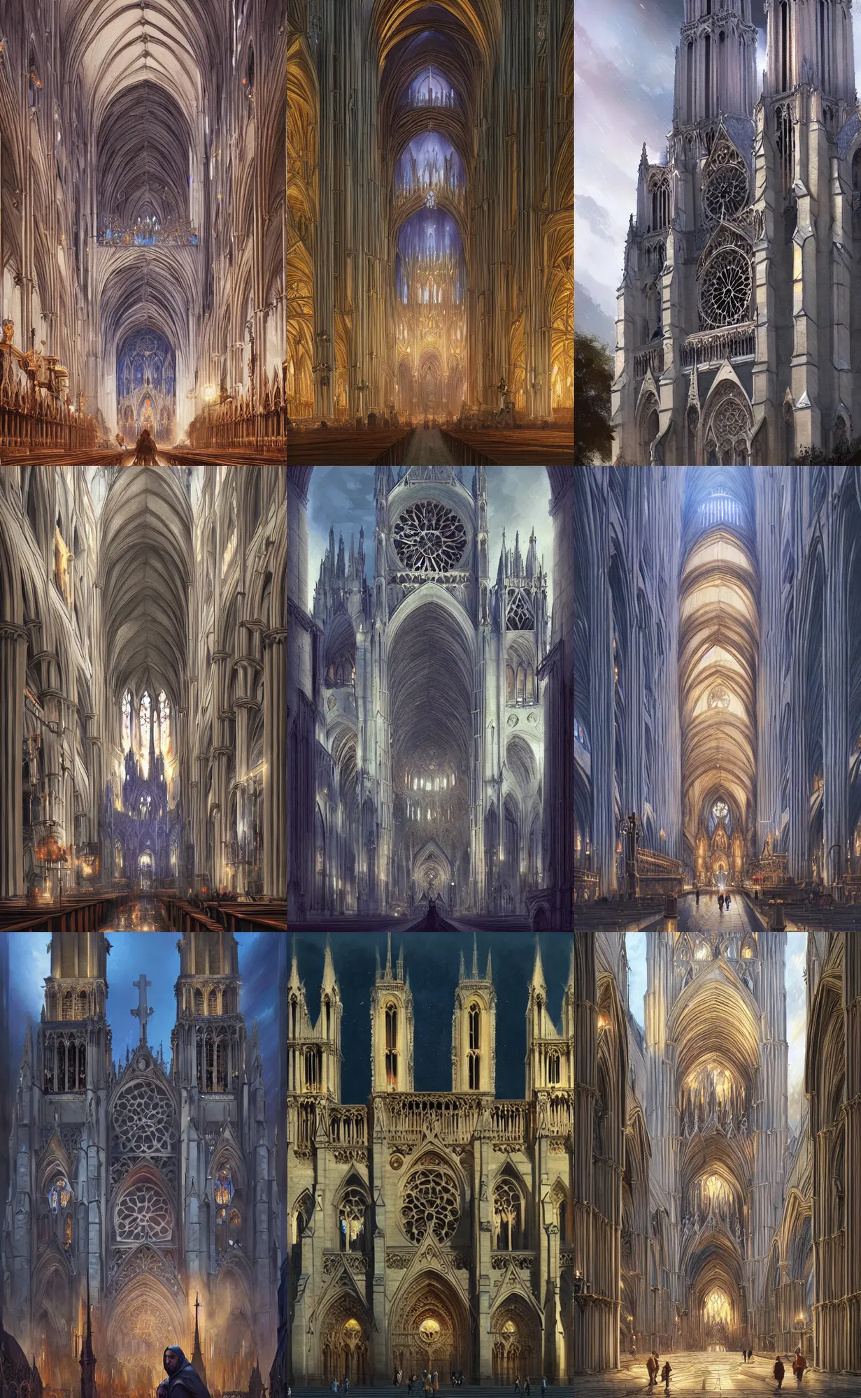 Prompt: cathedral notre - dame, highly detailed, digital painting, artstation, concept art, sharp focus, illustration, art by artgerm and greg rutkowski and raphael lacoste and magali villeneuve