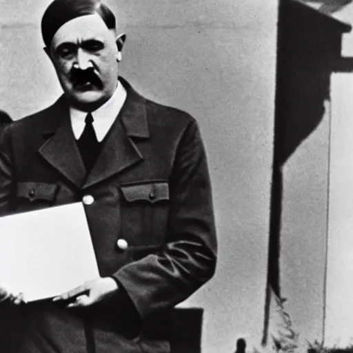 Image similar to hitler being accepted into art school, photo