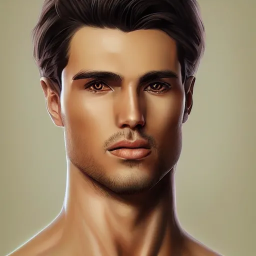 Prompt: male portrait by artgerm