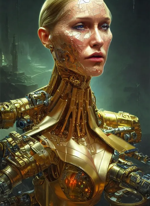 Prompt: robotic putin destroy his opps, d & d, wet, shiny, fantasy, intricate, elegant, extremely higly detailed, ultra definition, digital painting, artstation, anatomical perfection, baroque, portrait, unreal engine 5, concept art, smooth, sharp focus, illustration, art by artgerm and greg rutkowski and alphonse mucha