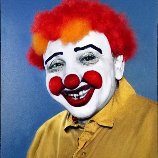 Prompt: rudy guliani, clown portrait