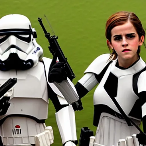 Image similar to emma watson as a clone trooper