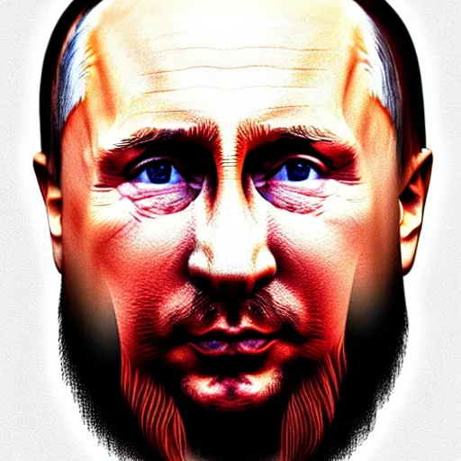 Prompt: hyper realistic photo of Putin with beard