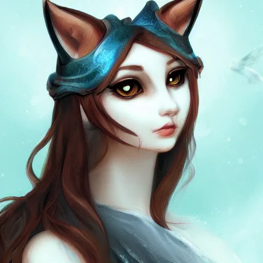 Image similar to tiara, fox wearing a tiara, fantasy art, artstation