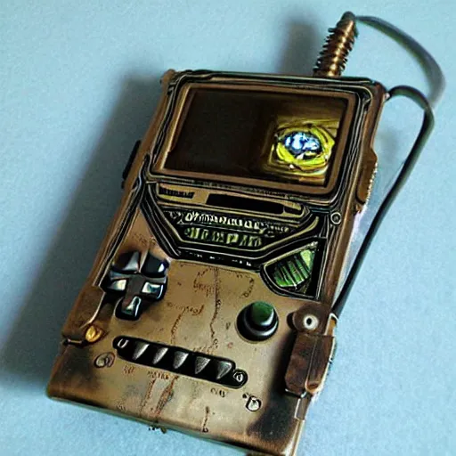 Image similar to steampunk gameboy