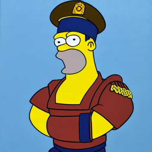 Prompt: homer simpson wearing a soviet dictator uniform ( oil painting portrait, greatly painted, 4 k, smooth painting, high detailed, and greatly illustrated )