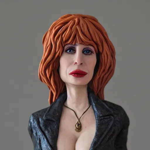 Prompt: rosanna arquette made out of polymer clay detailed sculpture trending on artstation