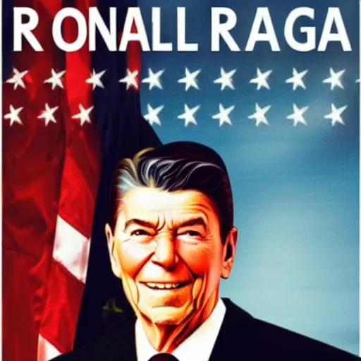 Prompt: ronald reagan war hero