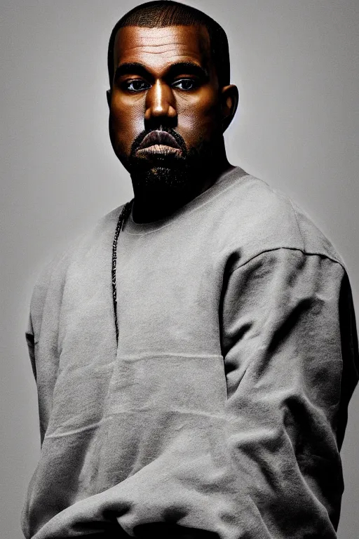 Prompt: a portrait of kanye west in the backrooms wearing yeezus - era clothing, hyperrealistic, 8 k, highly detailed, blender