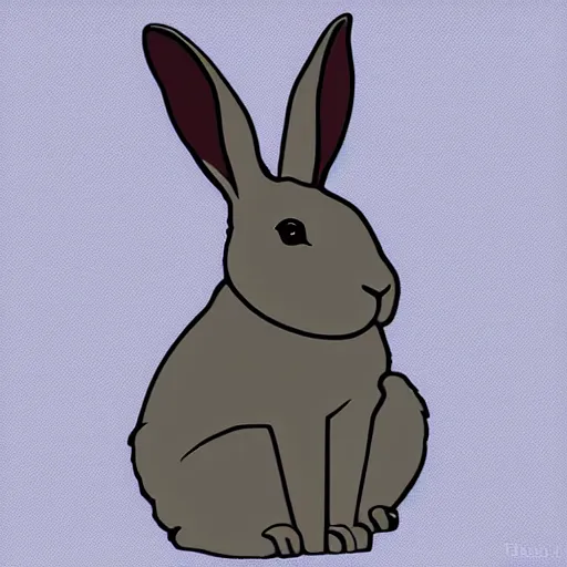 Prompt: a picture of a rabbit with the text obey in the bottom part