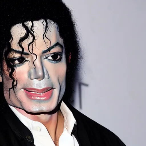 Prompt: Michael Jackson pulls his skin back to reveal the face of Michael Jackson, HBO special
