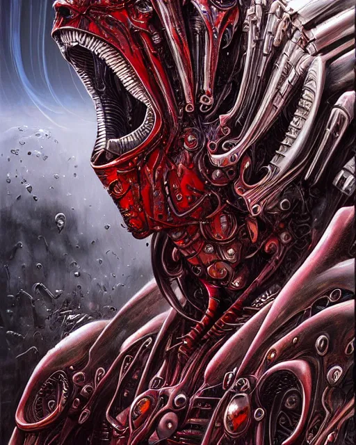 Image similar to fleshmetal cyborg ferrari, by antonio j. manzanedo, giger, alex grey, android jones, wayne barlowe, philippe druillet, raymond swanland, cyril rolando, josephine wall, harumi hironaka, trending on artstation