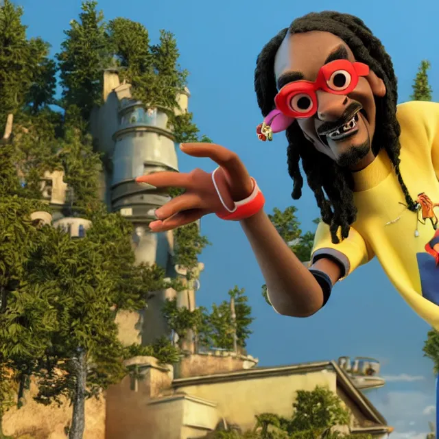 Image similar to snoop dog as a pixar disney unreal engine octane render 3 d render photorealistic