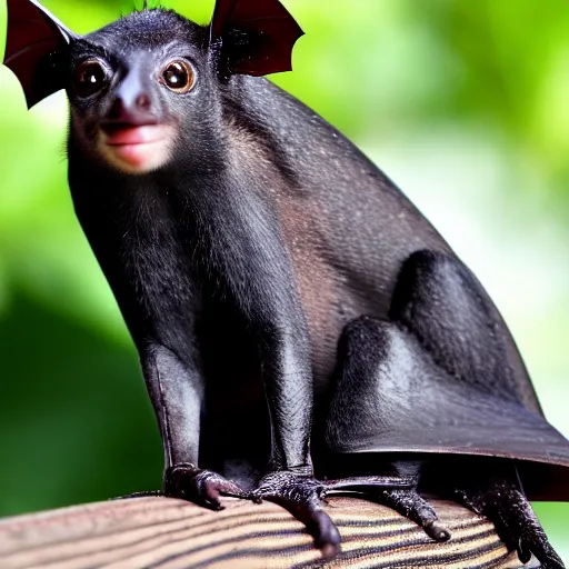 Image similar to most adorable fruit bat, award-winning photograph, 4k, 8k