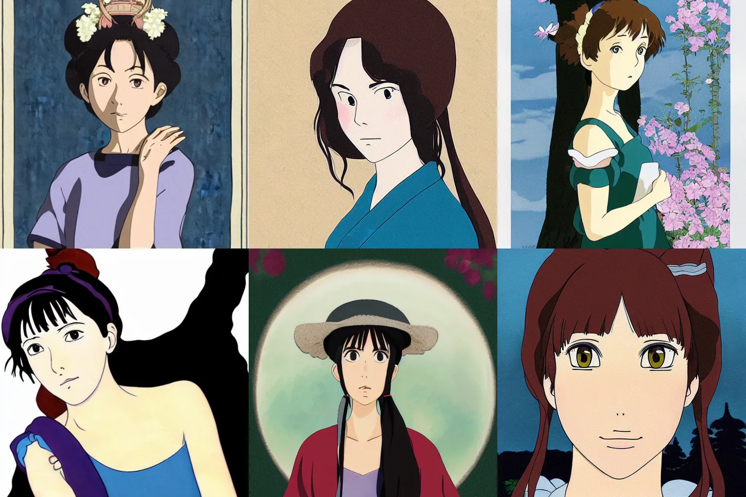 Prompt: beautiful woman portrait, by studio ghibli